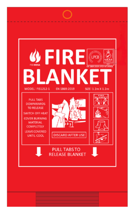 Woven Fibreglass Fire Blanket 1.2m x 1.2m (woven fabric)