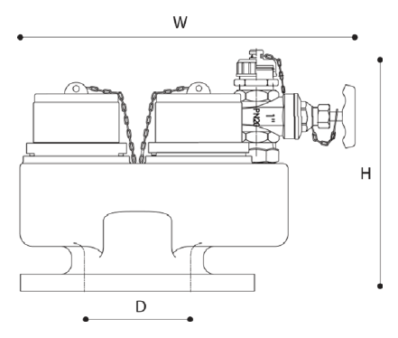 Breeching Inlet DN150 4-way Brass Coupling thumbnail