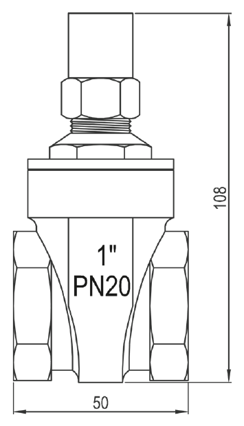 Handwheel Gate Valve 1" (Copper Alloy Gate Valve with Handwheel) thumbnail