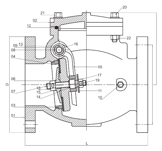 300PSI Flanged Swing Check Valve thumbnail