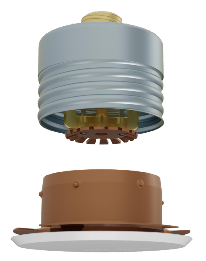 Concealed Pendent Sprinkler, Standard Response (5mm Glass Bulb)