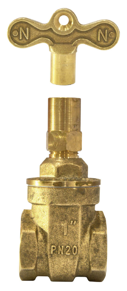 Lock Shield Valve 1" (Copper Alloy Gate Valve with Lockshield)